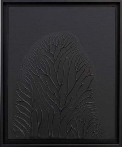 Thomas Tronel-Gauthier, Peinture noire, 2015. Acrylique sur châssis lin et caisse américaine. 100 x 80 cm  Courtesy galerie 22,48m2, Paris, © Thomas Tronel-Gauthier